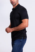 Polo manga corta en algodón micro pima color negro